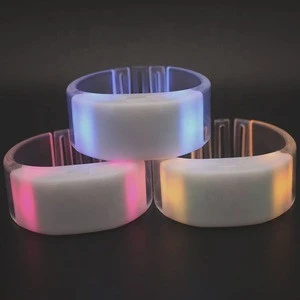 Event Party Supplies Sound Activated Silicone Flashing Led Bracelet With Custom Logo