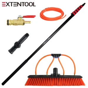 Extenclean  9 meters water fed telescopic window cleaning pole kit brush with glass washing tools