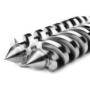 Extruder Conical Twin Screw Barrel for PVC PP WPC Twin Barrels with Tungsten Carbide Liner