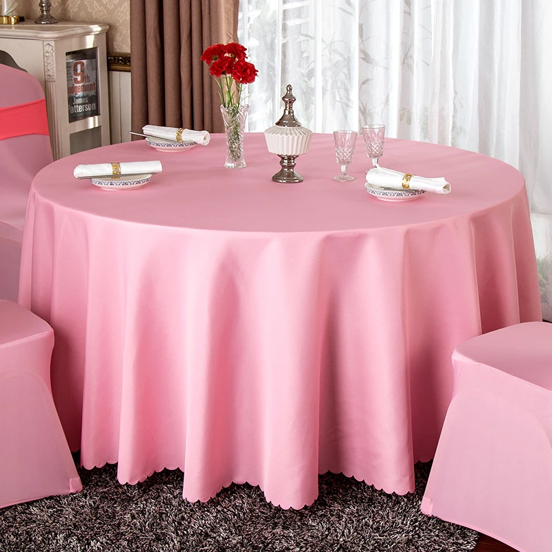 Factory cheap 120 round tablecloth for wedding