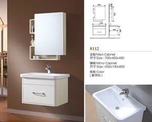 Factory customize hotel Solid wood modern furniture set bathroom vanity cabinet