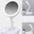 Import Factory direct round small convenient foldable desktop usb LED makeup mirror from China