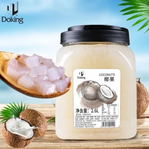 Freshly Packed Coconut Pulp Cubes in Jar, Factory Direct Sale