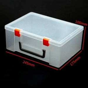 Factory direct sales injection moulding multi portable empty clear plastic tool box