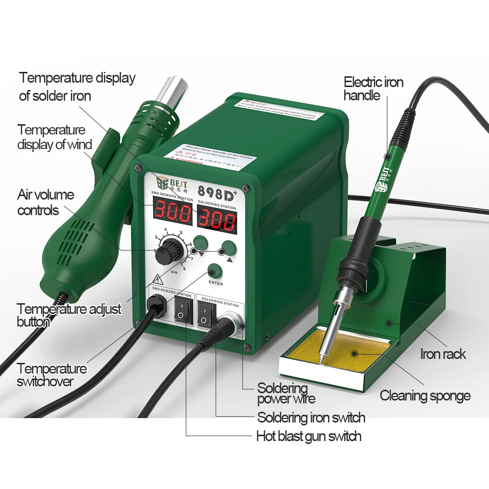 Factory directly good selling professional 700w PCB digital hot air rework soldering station