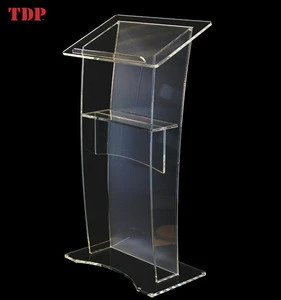 Factory Directly Matt Clear Acrylic Podium for Meeting Room Hotel or School Church