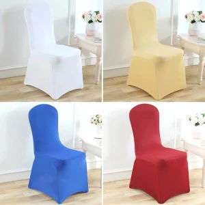 Factory Directly Sale Cheaper 160gsm Custom Hotel Wedding Banquet Spandex Fabric Lycra Chair Cover