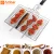 Import Factory Directly stainless steel BBQ basket flexible fish meat vegetable grill net with wooden handle from China
