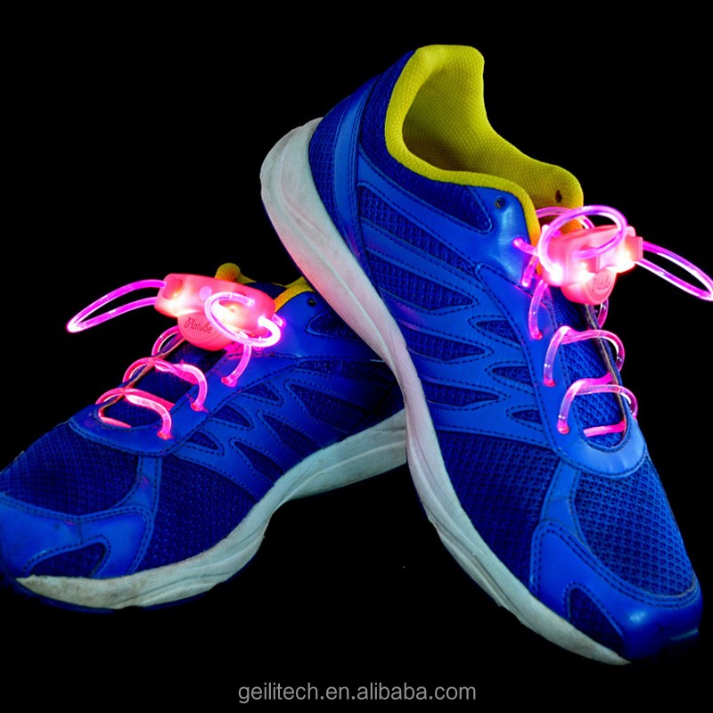 Factory directly supply cheap price led shoes laces high quality colorful led shoelaces light up with battery