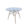 Factory Price Glass Top Round Dining Table