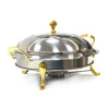 Factory Sale Luxury Stainless Steel Food Warmer Simple Chafing Dish For Catering Hotel Restaurant