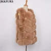 Factory Supply Natural Color Fluffy and Soft  Real Fox Fur Vest in Fashion Design
