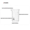 Fanen  50-2000ml Laboratory Beaker Dark Boro3.3 Beaker 200ml Lab Equipment Beaker