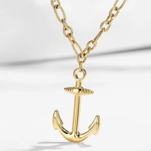 Fashion Accessories Hip Hop Anchor Necklace Pendant Necklace Jewelry Stainless Steel Link Chain Neckalce Necklace Pendent CN;GUA