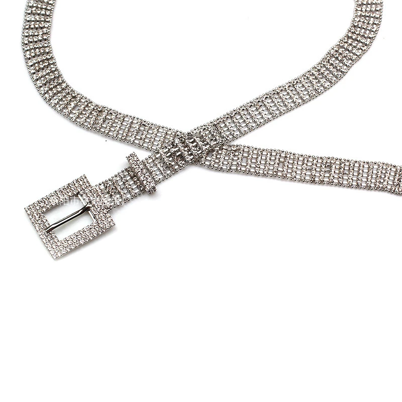 Fashion Full Rhinestone Chain Belt Belt Dress Decoration Waist Chain for Women
