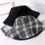 Import Fashion Grid Checked Pattern Fisherman Hat Unisex Cotton Fishing Cap Bucket Hat Lady Hat from China