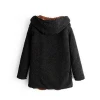 Fashion New Style Hight Quality Winter Block Color  Hooded Teddy Coat For Women