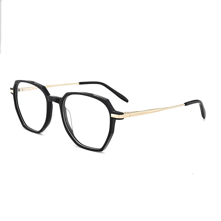 Fashion Vintage Custom Logo Square Clear Lenses Women&#x27;s Glasses Eyeglasses Frames Acetate Optical Frame
