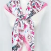 Fashion women print silk satin large square shawl stole wrap scarf