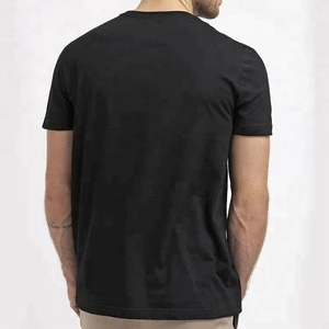 Fashionable Black Round Neck Slim Fit 100% Egyptian Pima Cotton Blank T-Shirt