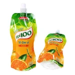 FDA Free Reusable Clear Baby Food Squeeze Shaped Spout Pouch Packaging Bag For Fruit Juice With Big Screw Cap