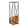 Firewood Rack Fireplace Tool Rack Indoor Outdoor Holder Wood Storage Log Rack Holder Stacker