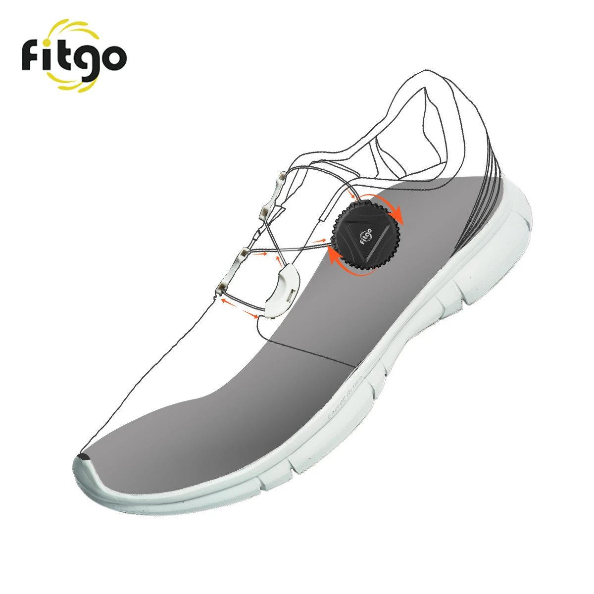 Fitgo quick lacing system for skateboarding boots hunting boots safety shoes