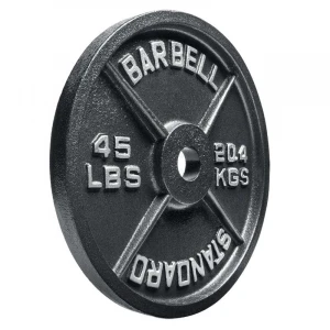 Fitness Body Building Weight Lifting Cast Iron Barbell Weight Bumper Plates Olympia 45LBS 35LBS 25LBS 10LBS 5LBS