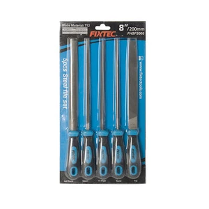 FIXTEC Hand Tools Set  High Carbon Steel 5PCS File Set for Metal Sharpening &amp; Hole Shaping