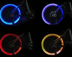 Flexible Bicycle Accessory LED Color-Changed Wheel LED Light Bicycle Spoke Light