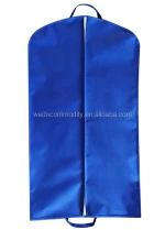 Foldable recycled fabric mens suit garment bags navy blue cover