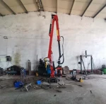 Forestry machinery wood log timber crane with hydraulic grapple