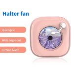 Fragrant Hanging Neck Fan Rechargeable Classic CD Record Styling Type-C Charging Timing Portable