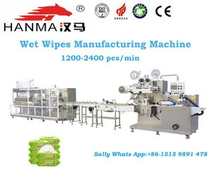 Full auto production line for wet wipe making machine producing wet tissue machinery price