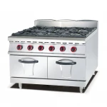 Gas stove range burner and oven with 8-burners oven and cabinet