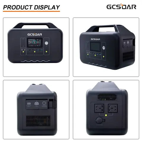 GCSOAR UPS Emergency Power Supply 3-hole Socket* 4 1000W 1008WH Portable Power Station With APP Control for Tablet DC Fridge