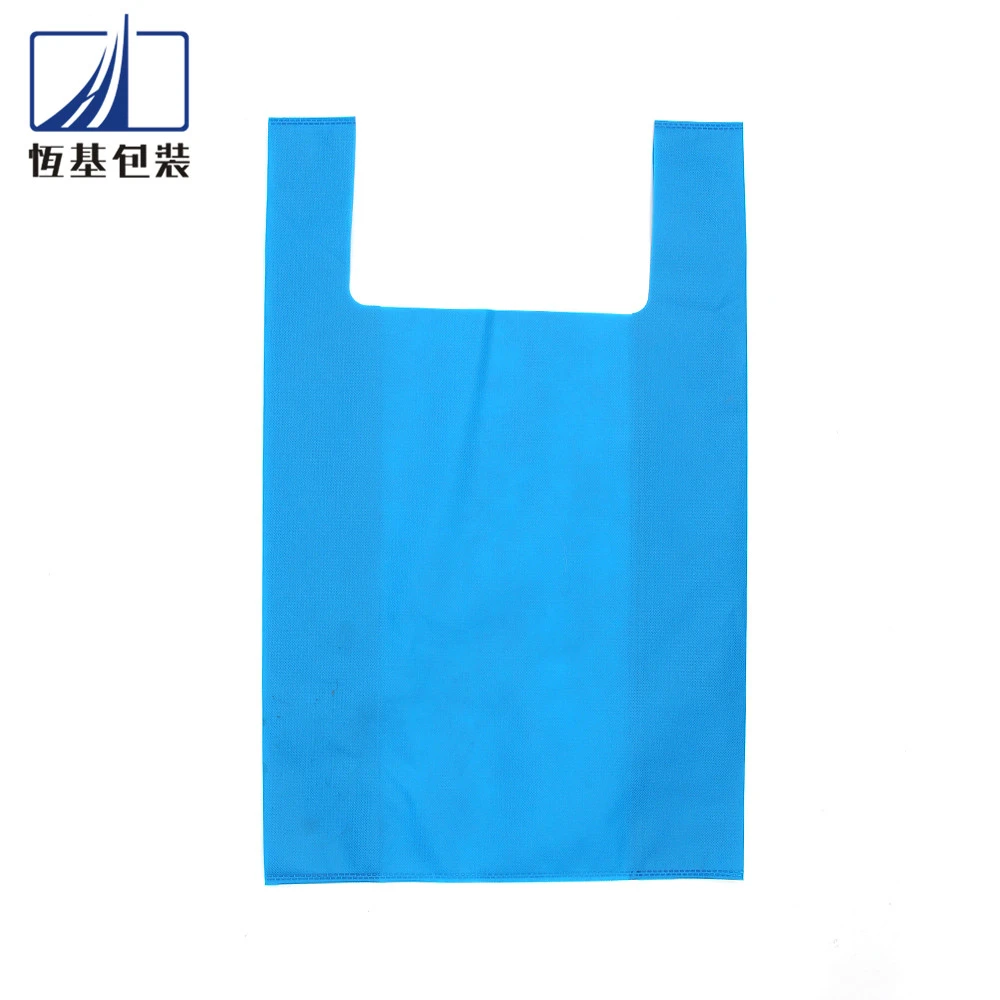 Gift non woven fabric laminated vest tote shopping bags