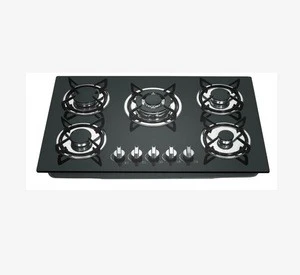 glass 5 bueners built in gas cooktop with high quality