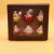 Import glass ornament hand paint cake set of 4 red cake ornaments from China