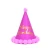 Import Gold foil paper furball birthday cap hat children adult baby boy party dress up decoration supplies wholesale custom from China