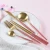 Import Gold  hotel tableware Stainless Steel 304 Restaurant steak knife and fork spoon from China