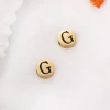 Gold-plated stainless steel lettering letter G round bead necklace accessories pendant necklace fashion simple accessories