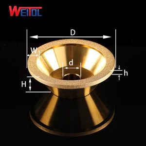 golden bowl grinding wheel diamond Electroplated Diamond grinding wheel