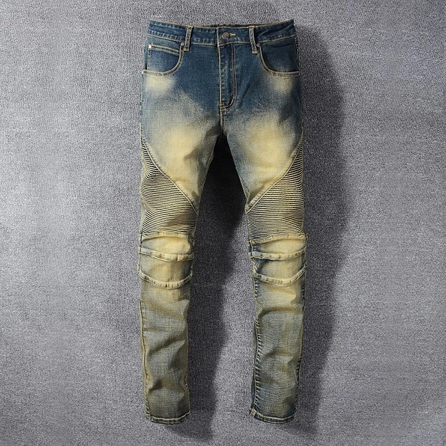 Good quality men denim jeans pants dropshipping stock all waists men biker jeans