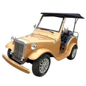 Graceful design mini car 4 seats open type golf cart with roof  4 wheel electric classic vehicle made in china