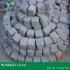 Grey Granite cobbles paving stone top flamed or split other sides Machine Cut G341Granite cubestone for driveway pavers
