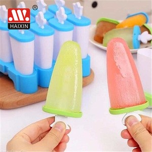 Guangdong Haixing factory direct Hot sale BPA FREE kitchen family DIY ice cream maker popsicle ice lolly popsicle mould with lid