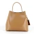 Import Guangzhou OEMstylish designer solid tote bag camel genuine leather ladies handbag from China