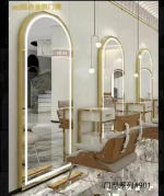 Hairdressing mirror, hair salon, illuminated mirror, hair salon, dedicated mirror