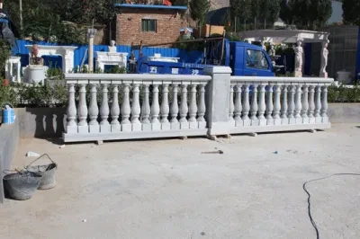 Buy Handcarved Natural White Marble Balustrade Stone Balcony Handrail ...